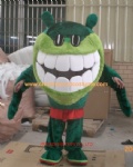 Green big mouth monster mascot costume