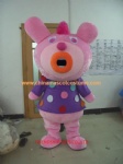 Customized pink bear mascot costume