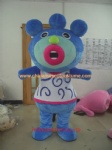 Customized blue bear mascot costume