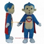 Blue monkey animal mascot costume