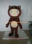 Brown cat plush mascot costume