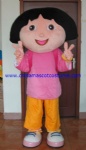 Dora the explorer kids cartoon character mascot costume