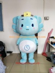 Blue monster plush mascot costume