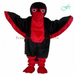 Black and red color bird animal mascot costumes for adult