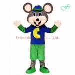 Chuck E Cheese mouse character mascot costume