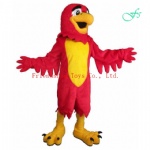 Red bird cartoon mascot costume