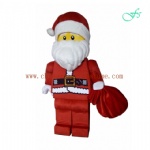 Santa Clause Lego character mascot costume