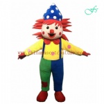 Colorful clown holiday mascot costume