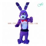 Purple rabbit character mascot costume