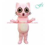 Pink cat animal mascot costume, cat character costume