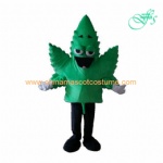 Cannabis leaf custom mascot costume, leaf character costume