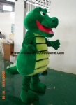 Green dragon character mascot costume