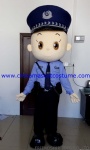 Policeman human mascot costume