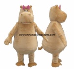 Hippo plush mascot costume