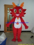 Red fire dragon adult mascot costume