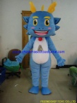 Blue dragon mascot costume