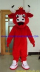 Red bull mascot costume,benny the bull mascot costume