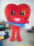 Red heart moving mascot costume