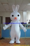 White rabbit moving mascot costume