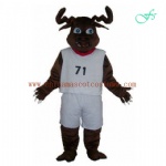 Brown bull animal mascot costume