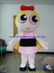 Blossom, powerpuff girls cartoon mascot costume