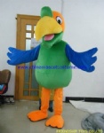 Colorful parrot animal mascot costume
