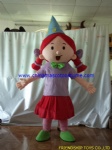 Party girl mascot costume