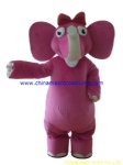 Pink elephant animal mascot costume