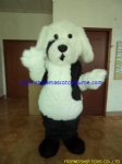 Long plush dog mascot costume