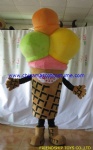 Ice cream cone food mascot costume