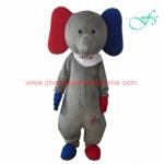 Colorful elephant character mascot costume