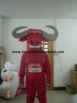 Red bull animal mascot costume