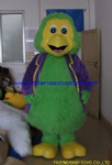 Green bird plush mascot costume