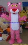 The pink panther cartoon mascot costume
