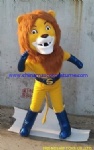 Super lion cartoon mascot costume