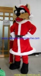 Wolf with Christmas dress mascot costume
