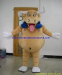 Strong bull mascot costume
