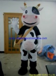 The milch cow moving mascot costume, farm animal costume