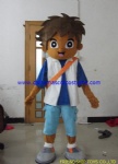 Diego cartoon mascot costume