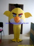 Yellow angry bird mascot costume