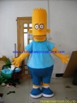 The Simpsons Bart mascot costume, Bart Simpsons family character costume