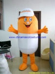 Pill cartoon mascot costume