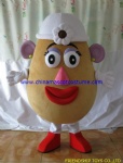 Mrs Potato Head cartoon mascot costume
