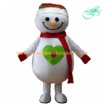 Snowman moving mascot costume
