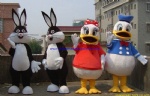 Disney mascot Donald Duck, Daisy Duck and Bunny mascot costume