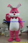 Pink rabbit animal mascot costume