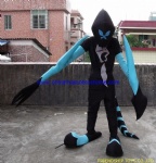 Black monster plush mascot costume