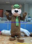 Yogi bear cartoon mascot costume