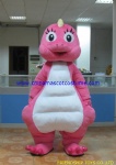 Pink dragon cartoon mascot costume