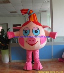 Pig head custom mascot costume